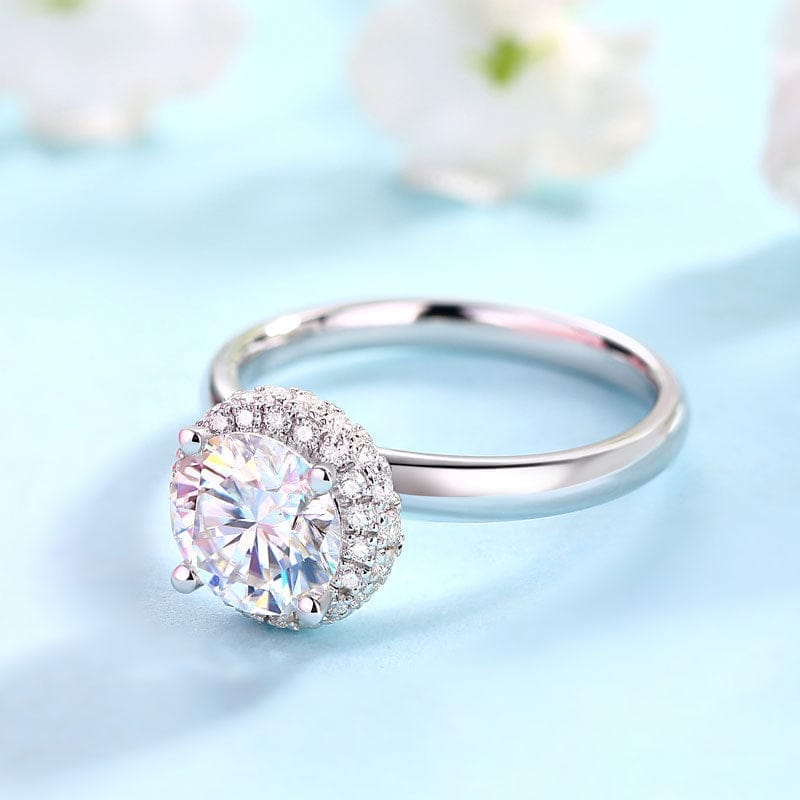 Celestine Moissanite Halo Ring (1.5 Ct) | Jewelsentials Celestine Moissanite Halo Ring (1.5 Ct) - Image 4
