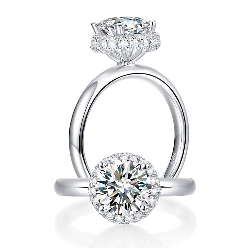 Celestine Moissanite Halo Ring (1.5 Ct) | Jewelsentials Celestine Moissanite Halo Ring (1.5 Ct) - Image 5