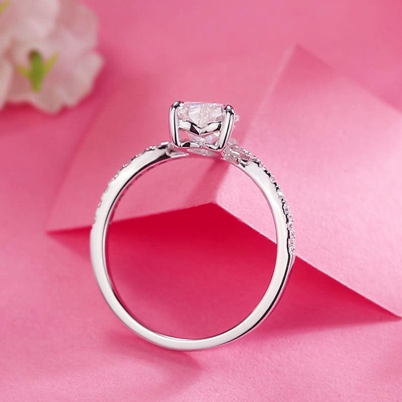 Lyra Heart Moissanite Ring (1 Ct) | Jewelsentials Lyra Heart Moissanite Ring (1 Ct) - Image 7